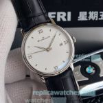 Swiss Copy Blancpain Villeret Watch White Dial Black Leather